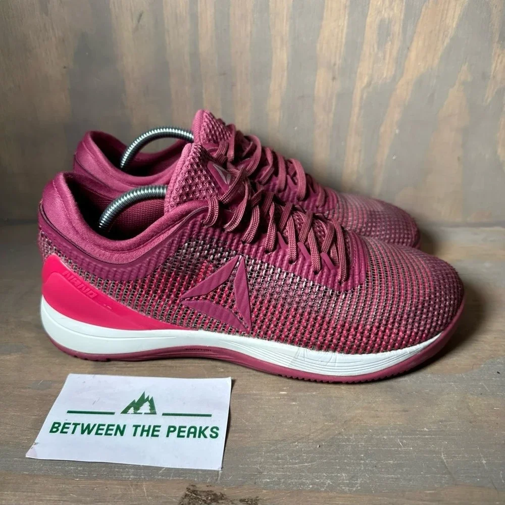 Reebok Womens Crossfit Nano 8.0 Running Shoes Pink CN2978 Lace Up Breathable 8M